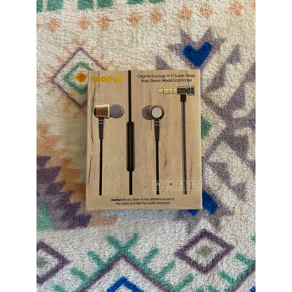 Wired Rose Wood In-Ear Earbuds HIFI Bass Stereo Sound